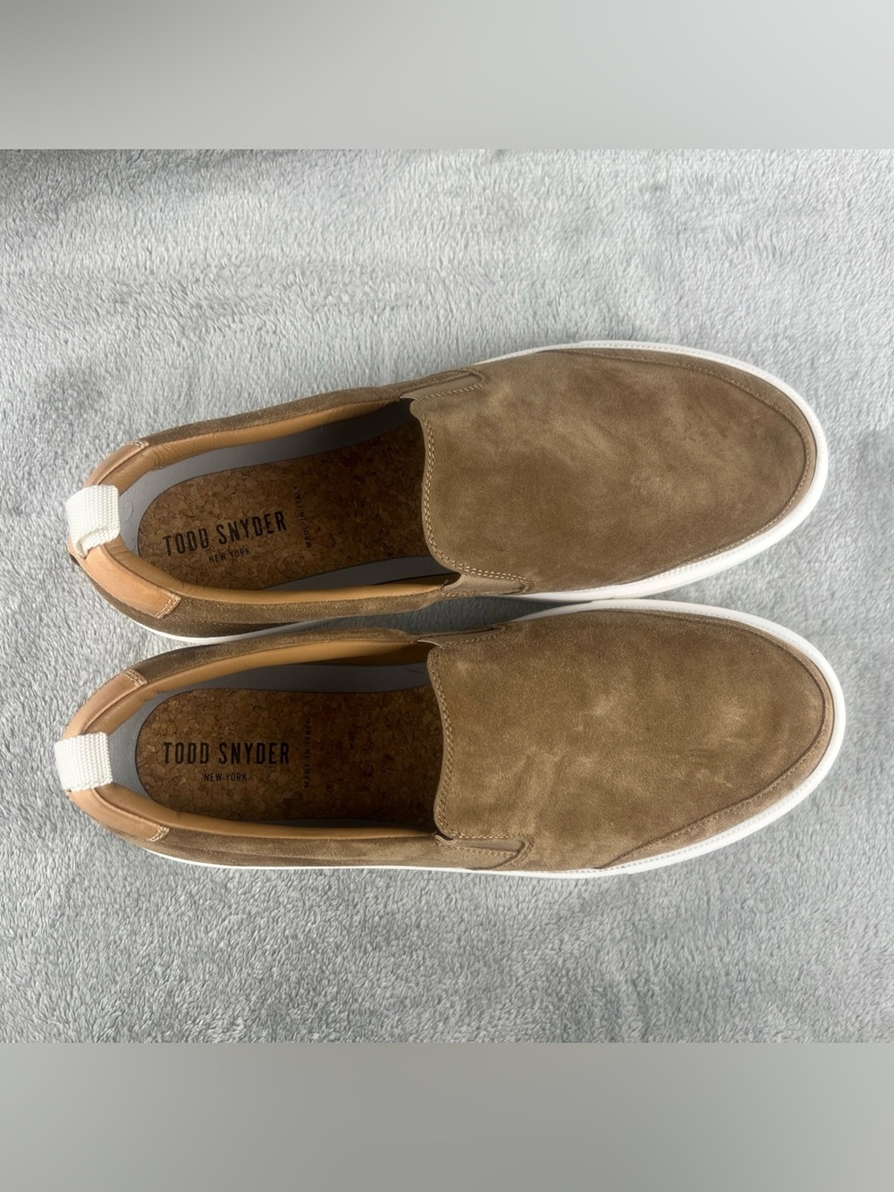 Todd Snyder Tuscan Slip On Shoes Mens Size 11 Cappucino Tan Suede Casual Italy - Picture 8 of 12
